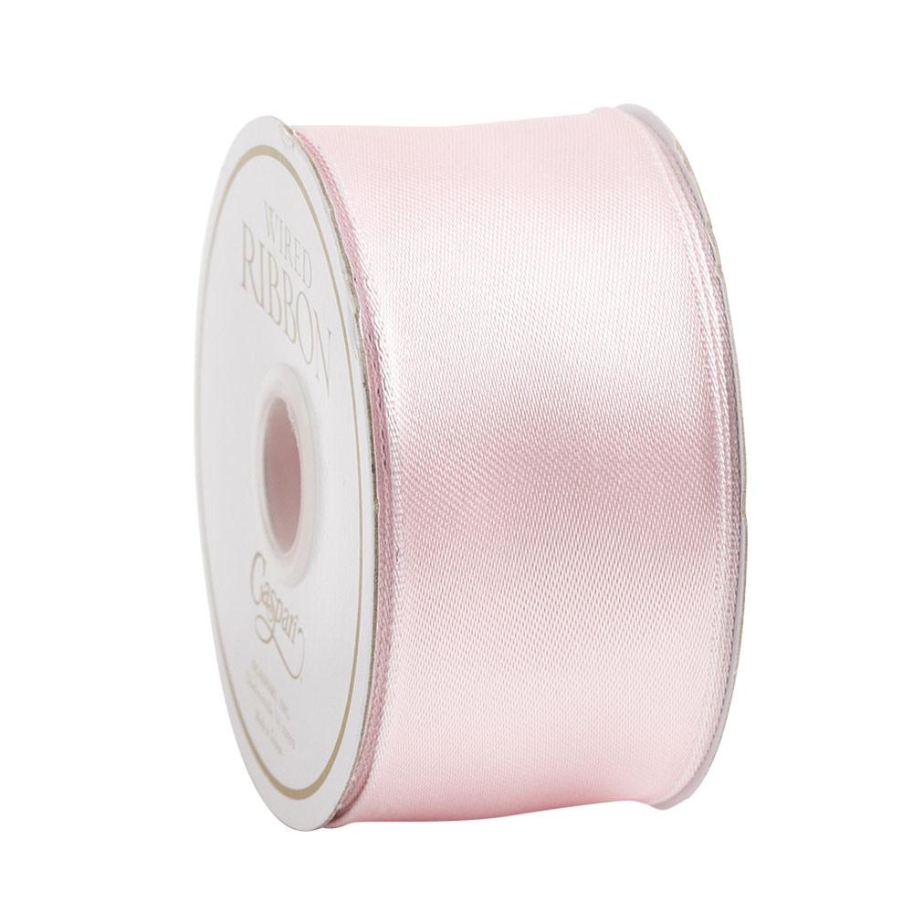 Caspari Solid Light Pink Wired Ribbon - 10 Yard Spool